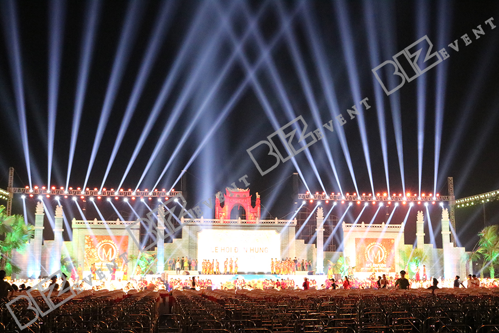 set up ánh sáng tổ chức lễ hội đền hùng 2019